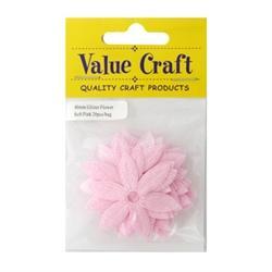 AussieSuperStore Art & Craft Essentials Craft Flower in Glitter Soft Pink Craft Flower in Glitter Soft Pink | Artificial Flower Party Decoration 9331468023418 VCGFLGSPK